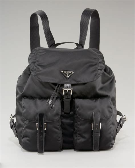 prada small nylon backpack - black|prada nylon backpack price.